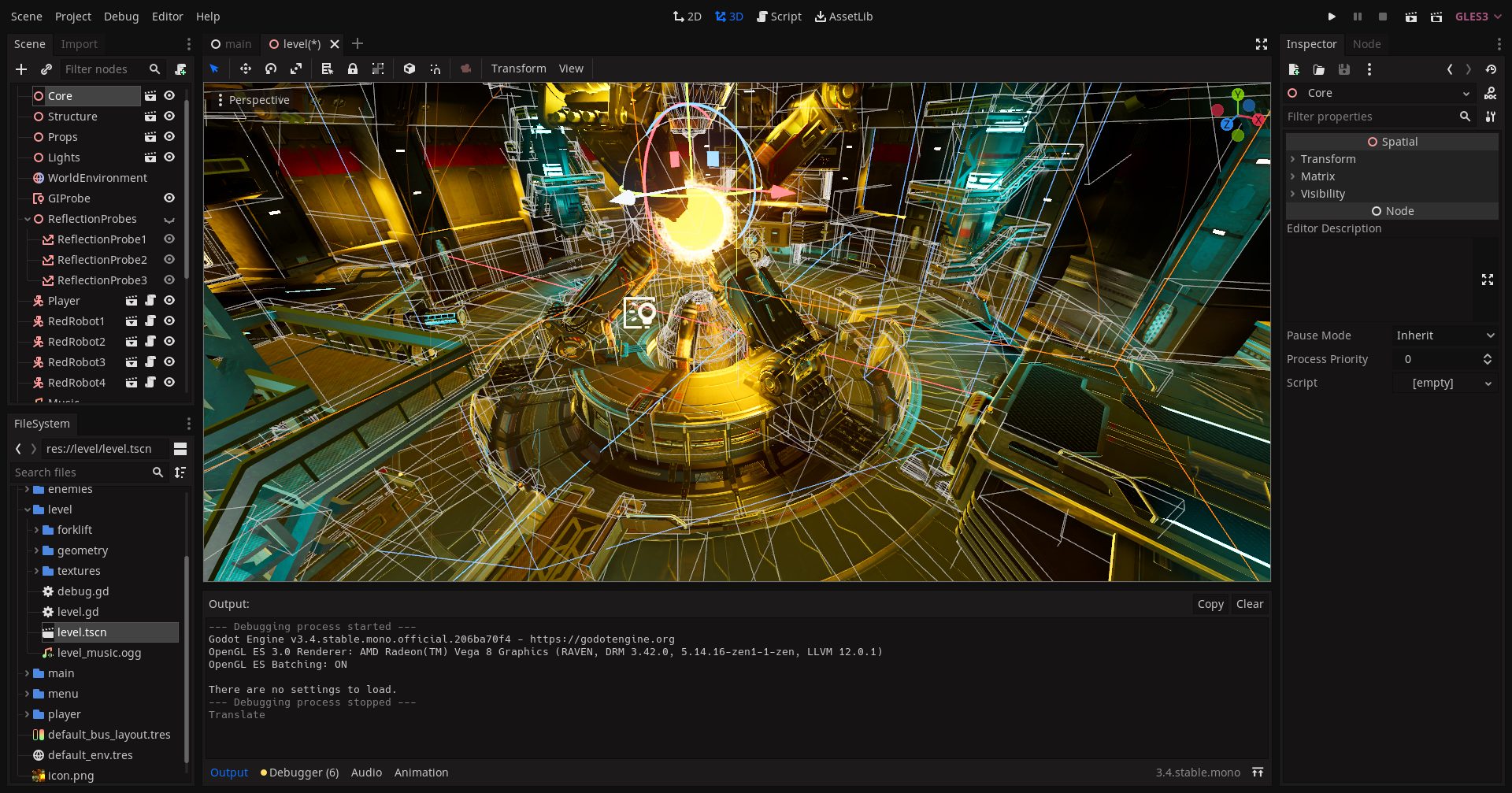 Screenshot from godot game engine