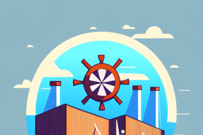 A ship's wheel icon flat design for codabase