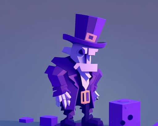 Godot Game engine 3d character in purple for codabase