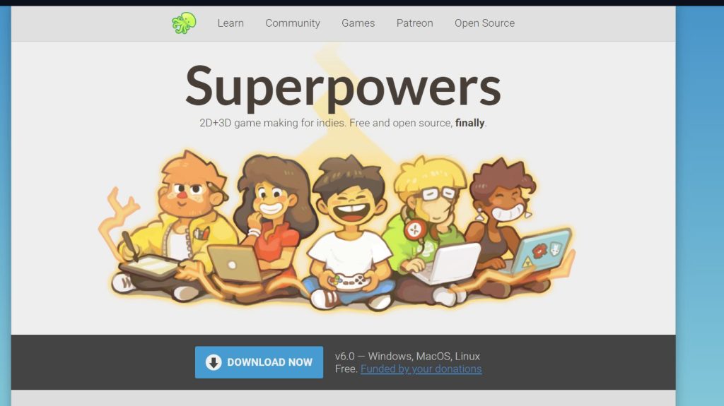 Superpowers game engine web screenshot