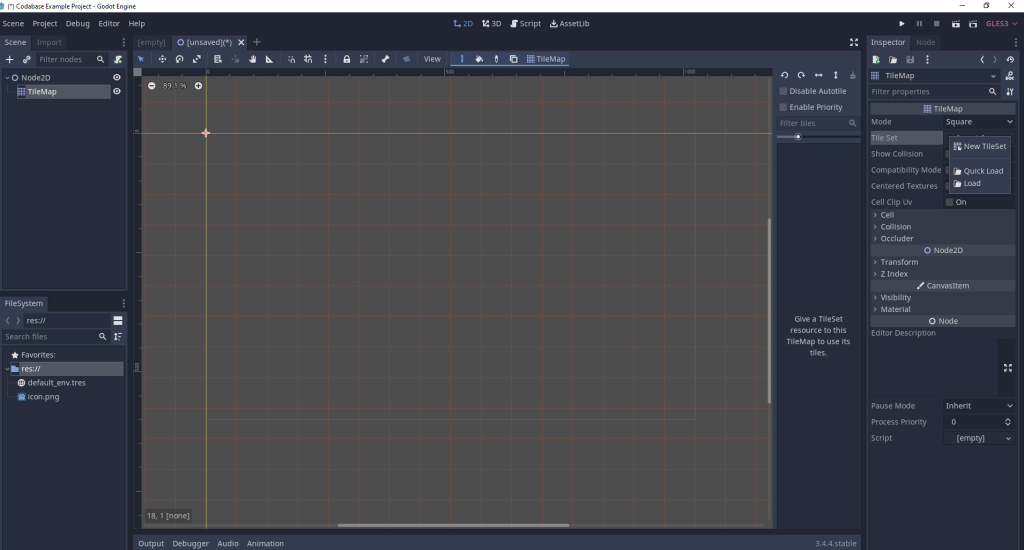 Creating a tileset in Godot 