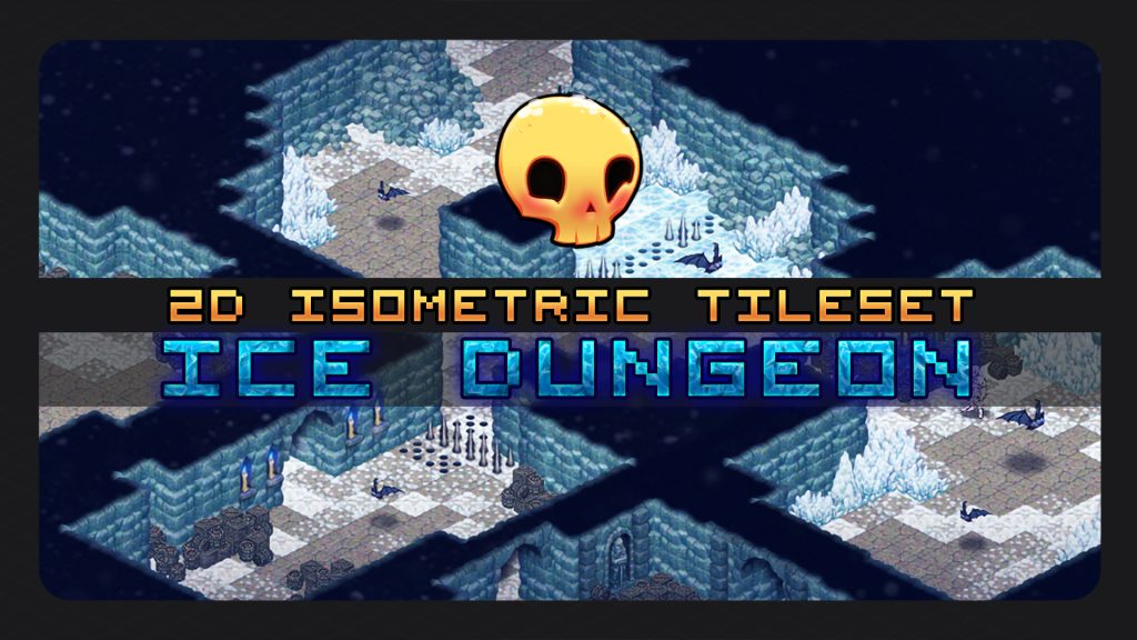 2D RPG Tileset ice dungeon isometric